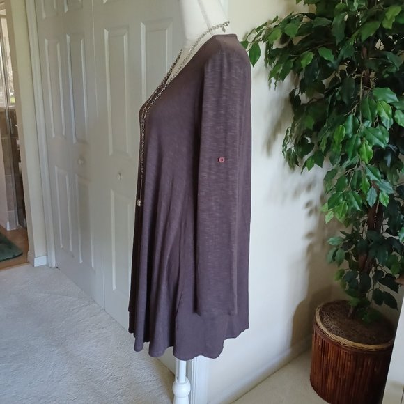 EUC Altar'd State BROWN "Interesting Encounter" Tunic/Swing Dress Size Small - Picture 4 of 6
